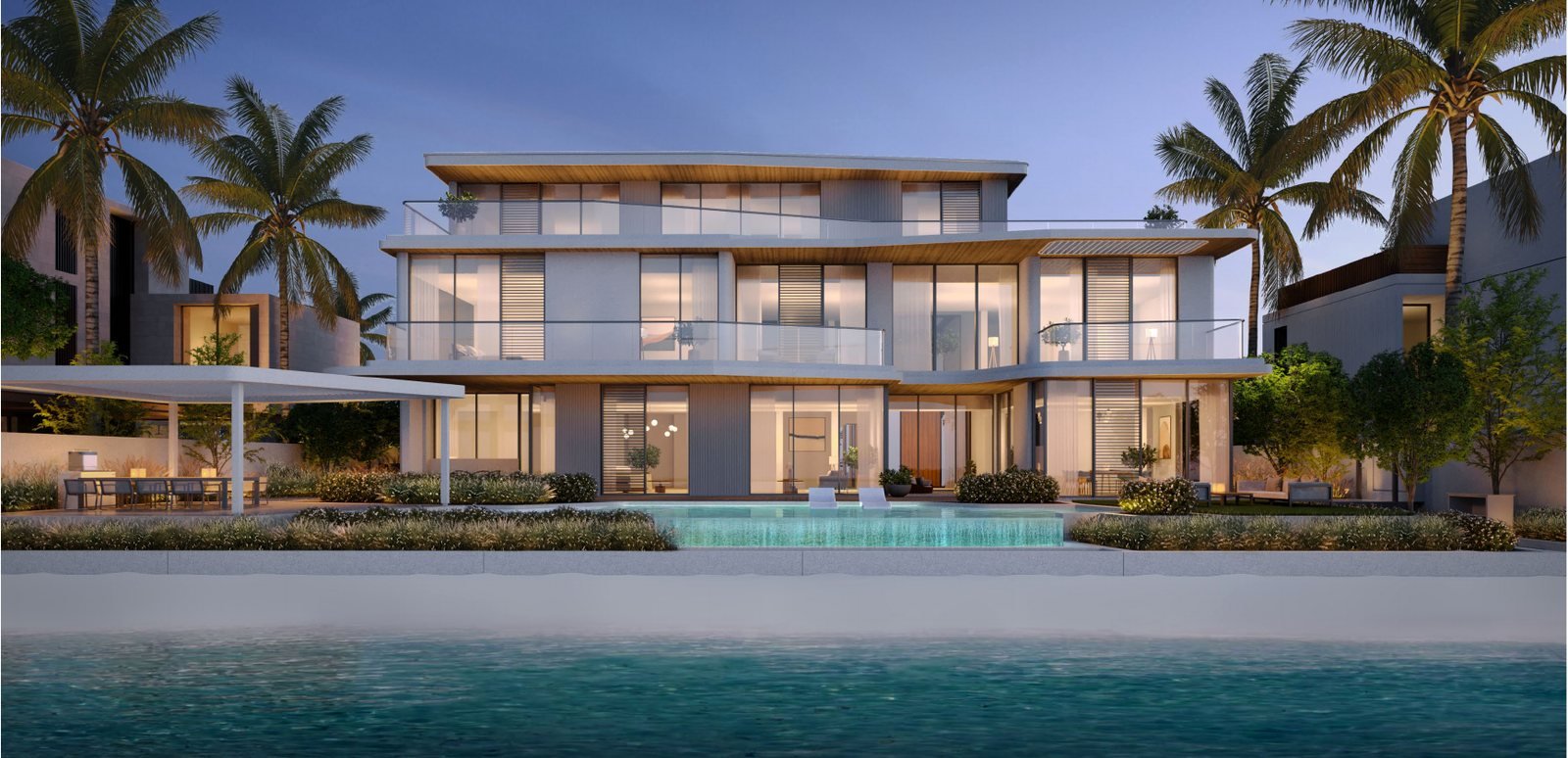 Coral Collection Villa Hibiscus, beach side render